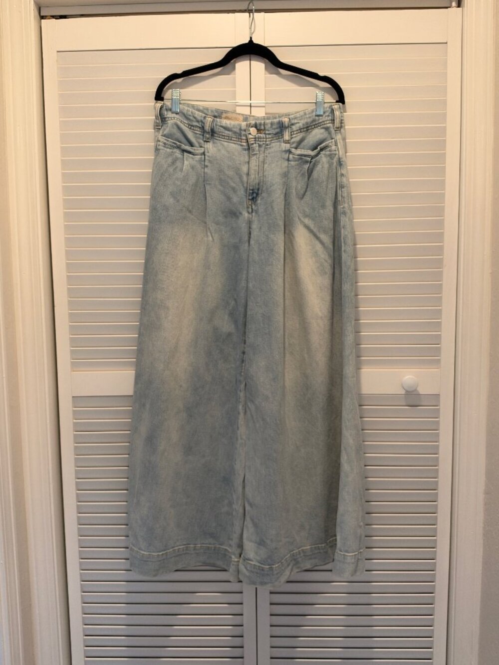 Anthropologie Pilcro Mid-Rise Wide Leg Palazzao Jeans - 28 - Light - Picture 2 of 9